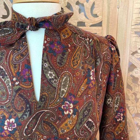 Vintage Dresses & Skirts - Vintage Handmade Paisley Dress